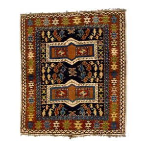Antique Caucasian Kuba Rug 3’10" X 4’4"
