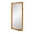 2020s Flora 32 in. W x 69.5 in. H Rectangular Scalloped Rattan Floor Mirror, Honey For Sale - Image 5 of 8