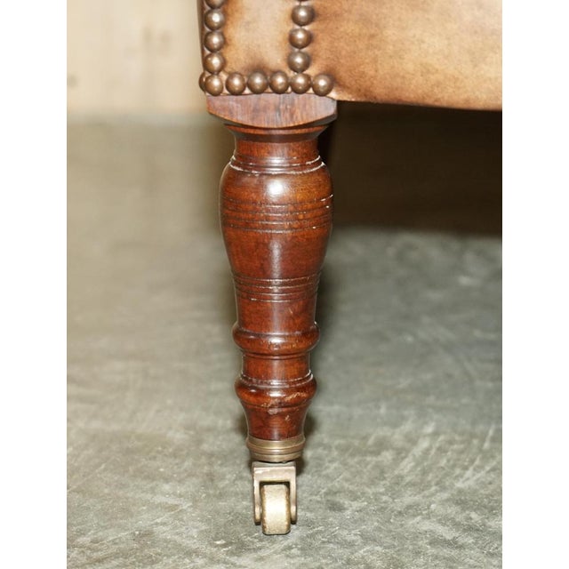Brown Leather Chesterfield Armchair from George Smith For Sale - Image 9 of 18