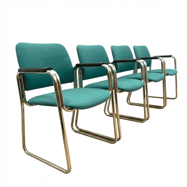 Armchairs, Czechoslovakia, 1970s, Set of 4 For Sale - Image 11 of 11