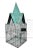 Gothic Vintage Architectural Metal Birdcage With Green Patina Roof For Sale - Image 3 of 11
