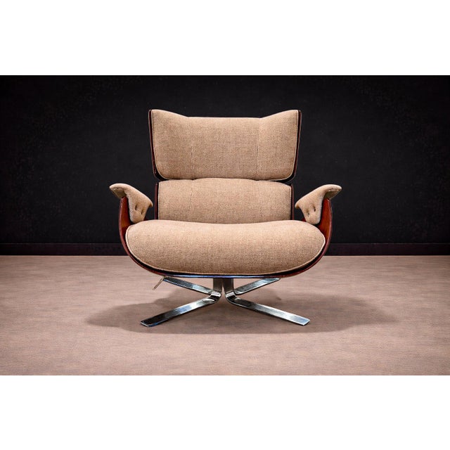 Brazilian Modern "Paulistana" Armchair With Ottoman by Jorge Zalszupin, C. 1959 For Sale - Image 12 of 15