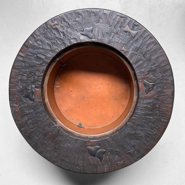 Large Antique Wood Carved Hibachi, 1890s For Sale - Image 9 of 18