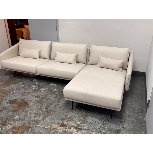 Textile Stua for Design Within Reach Costura Sofa + Chaise Lounge For Sale - Image 7 of 12