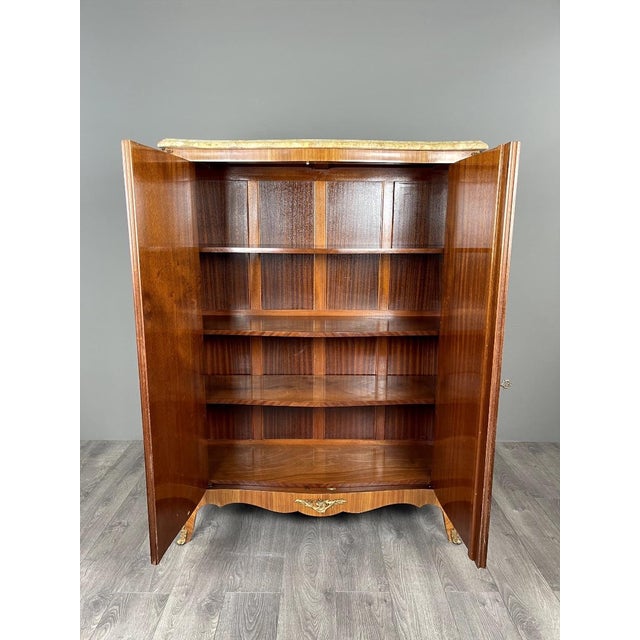 20th Century Louis XV Style Marquetry Wardrobe For Sale - Image 3 of 11