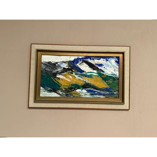 Svendolf Carlsson, Mountains, 1950s, Oil on Board, Framed For Sale - Image 14 of 15