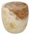 Raw Acacia Drum Side Table For Sale