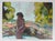 Contemporary Expressionist Woman in Garden Painting For Sale In Seattle - Image 6 of 7