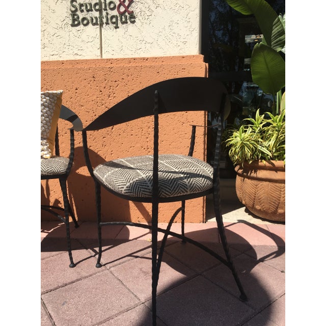 Modern Charleston Forge Guild Arm Chairs - A Pair For Sale - Image 4 of 7