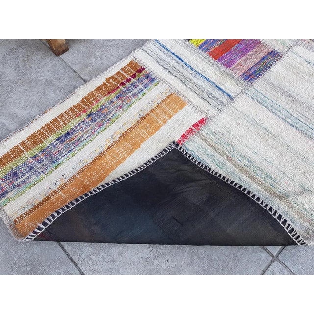 Mid 20th Century Turkish Stripe Kilim Runner Rug For Sale - Image 9 of 10