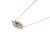 Metal Round Emerald Diamond Green Evil Eye Pendant Necklace in 14k Yellow Gold- 18 Inches For Sale - Image 7 of 15