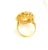 Gemstone Bochic Capri Vintage Lemon Topaz & Sapphire Ring, 18K Gold & Silver For Sale - Image 7 of 10