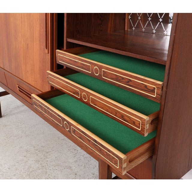 Danish Teak Highboard with Bar Section, 1960s For Sale - Image 10 of 16