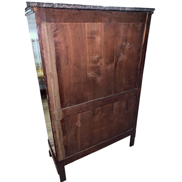 19th Century Empire Flamed Mahogany Secrétaire à Abattant Secretary Desk For Sale - Image 11 of 12