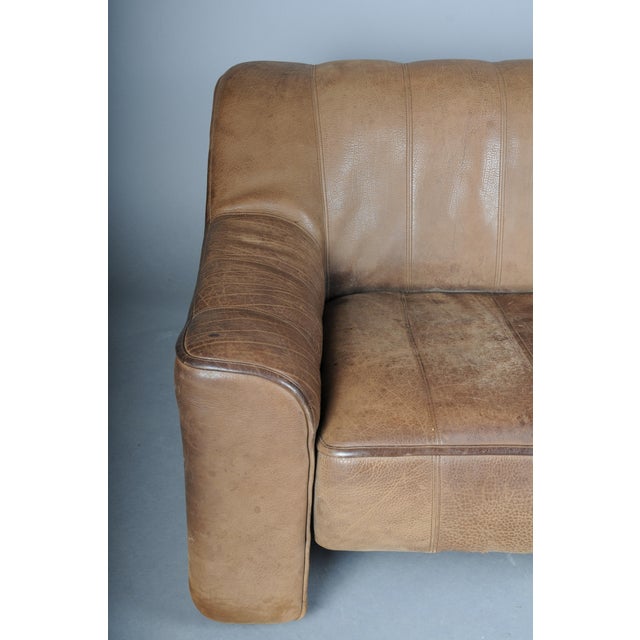 Vintage DS44 Two-Seater Buffalo Leather Sofa from de Sede, 1970s For Sale - Image 15 of 18