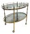 Vintage French Brass Serving Bar Cart, 1960s For Sale