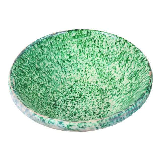 Late 19th Century Italian Pottery Milk Bowl For Sale