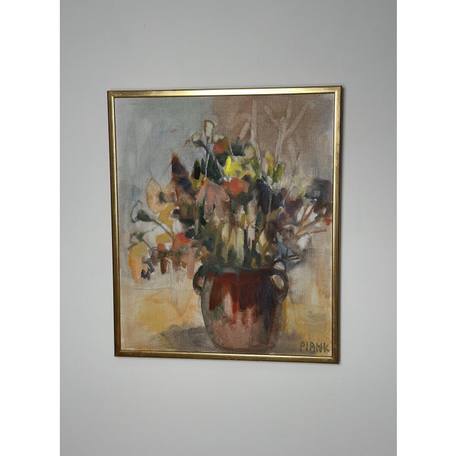 Pia H.K. Campbell, Flowers Study, 1982, Oil on Canvas, Framed For Sale - Image 8 of 17