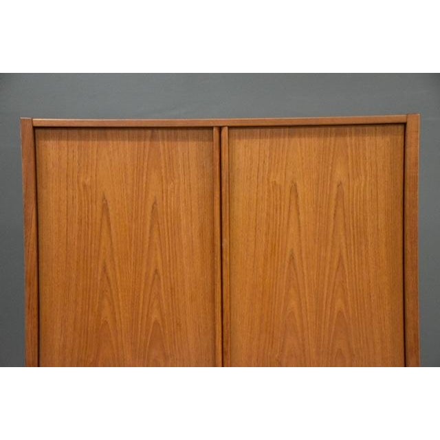 1970s 1970s Danish Modern Teak Armoire Dresser For Sale - Image 5 of 9