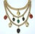 Vintage Scarab Bib Chain Link Egyptian Style Necklace, c.1980 For Sale In Atlanta - Image 6 of 11