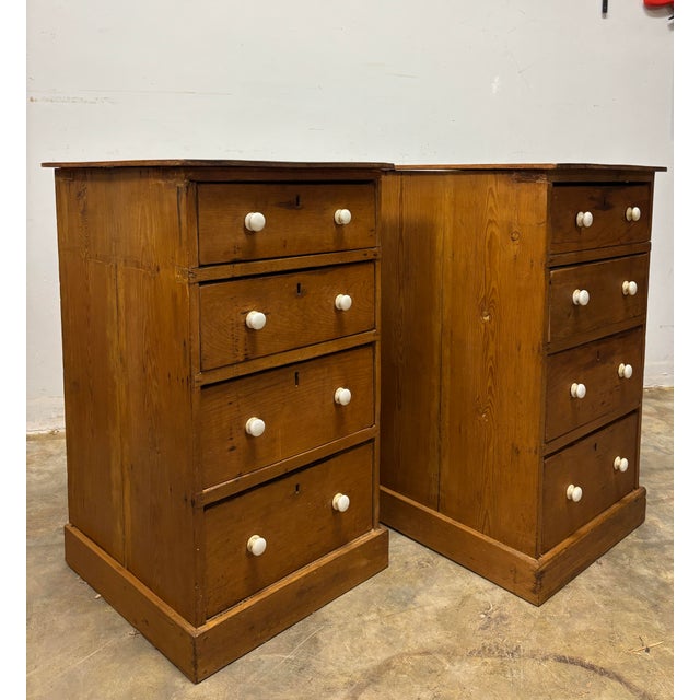 19th Century 19th Century English Pine Nightstands For Sale - Image 5 of 9