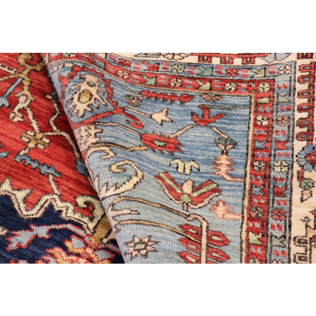 Traditional Pasargad Home Serapi Rust Wool Area Rug, 8'10'' X 12' 0'' For Sale - Image 3 of 4