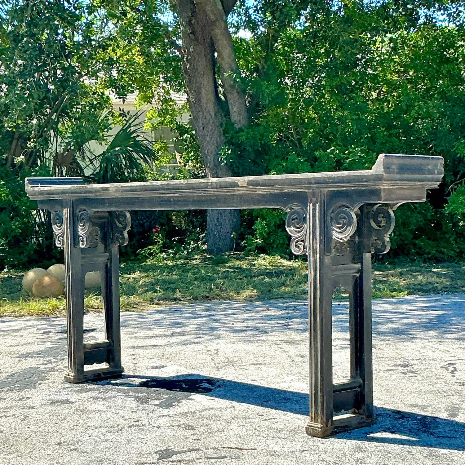 Vintage Asian Reclaimed Wood Console Table | Show Pony Palm Beach