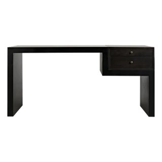 NOIR Alvaro Desk, Black Iron with Ebony Walnut For Sale