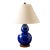 Late 20th Century Ralph Lauren Cobalt Blue Porcelain Double Gourd Table Lamp For Sale