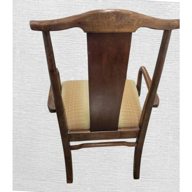 Vintage Bernhardt Mid Century Modern Michael Taylor Style Pecan, Walnut Sleek Dining Room Chairs- A Set 6 For Sale - Image 12 of 16