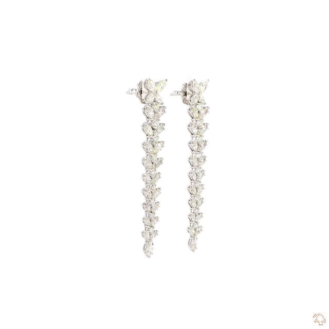 1.61 Carat Round Brilliant Cut Diamond Gold Earrings, Pair For Sale - Image 9 of 9
