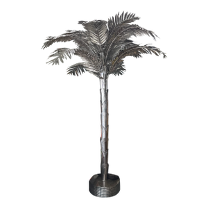 1970s Vintage Chromed Steel Large Palm Tree