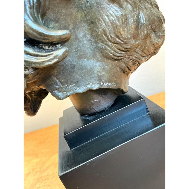 Vintage Bronze Classical Bust Sculpture of Sophocles For Sale - Image 16 of 18