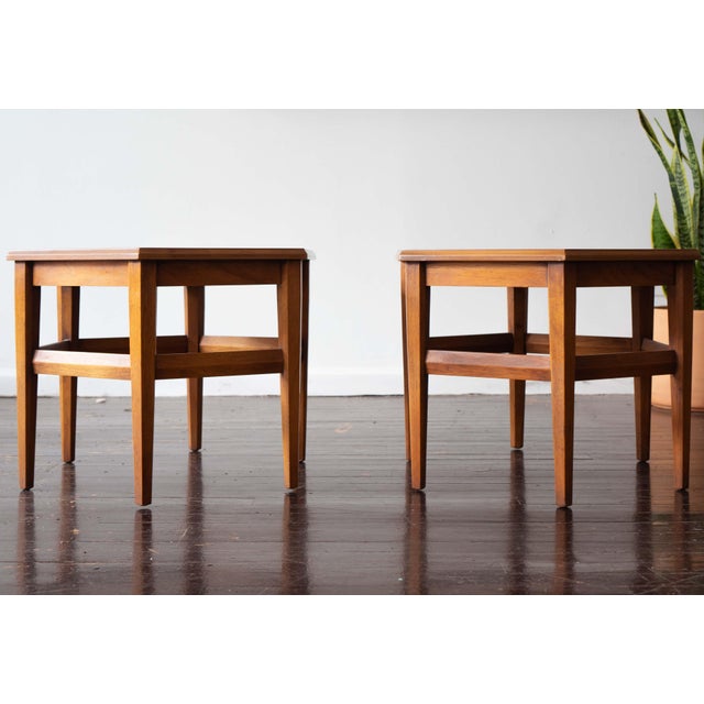 Vintage MCM Hexagon Side Tables by Drexel Heritage a Pair Chairish