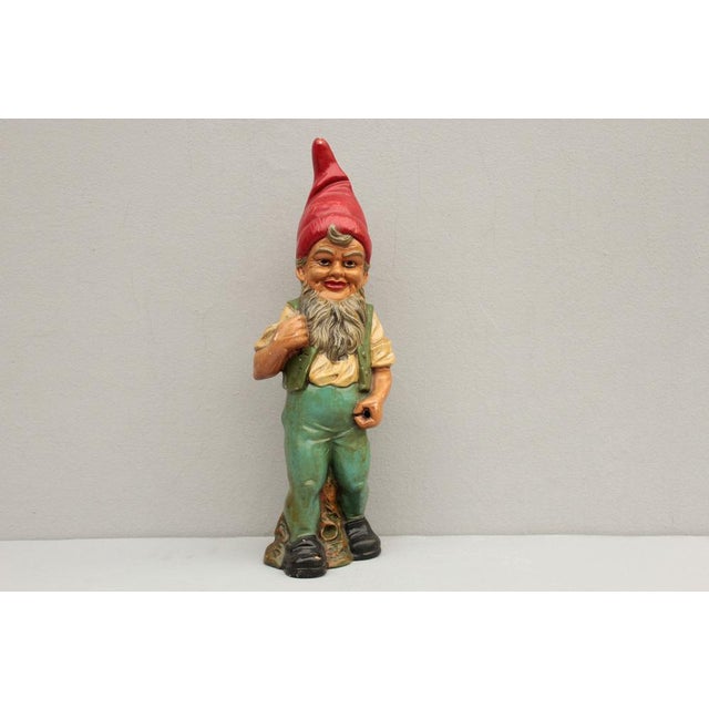 Large Antique Garden Gnome from Heissner, 1930 For Sale - Image 3 of 15