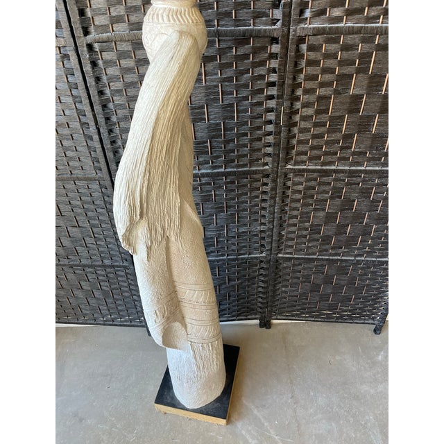 Acoma Woman With Vase Sculpture by Austin Productions, Created in 1984 For Sale In Phoenix - Image 6 of 12