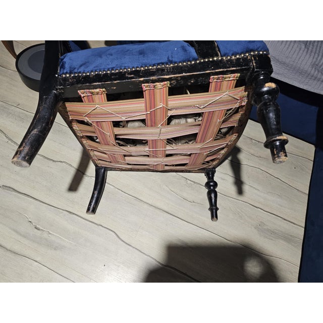 Upholstered Wooden Armchair, 1890s For Sale - Image 9 of 11