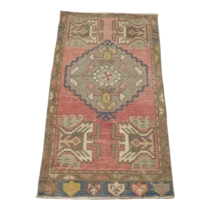 1980s Turkish Brown Handmade Yastik Rug