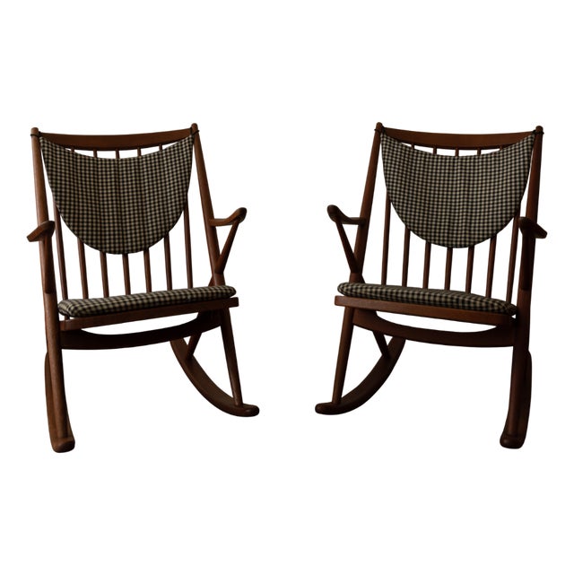 Vintage Danish Teak Rocking Chairs by Frank Reenskaug for Bramin, 1950s, Set of 2 For Sale
