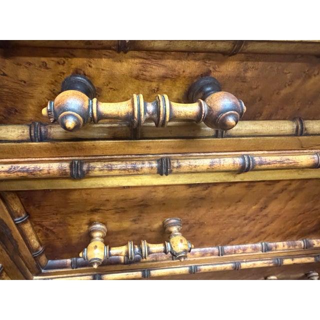 Late 19th Century Rj Horner Aesthetic Movement Faux Bamboo Tall Lock Side Dresser, Attributed For Sale - Image 9 of 12