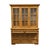 Wood Thomasville Furniture / Huntley Homecoming Collection Solid Oak Rustic Country Style 58" Buffet W. Lighted Display China Cabinet 43821-120 / 43821-320 For Sale - Image 7 of 15