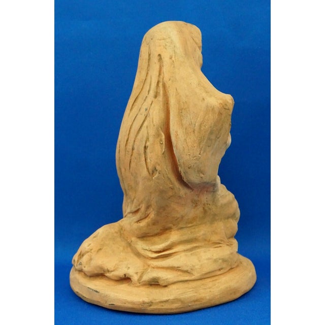 19th Century Neapolitan Nativity Scene Terracotta Madonna Sculpture, Italy, 1800s For Sale - Image 6 of 18