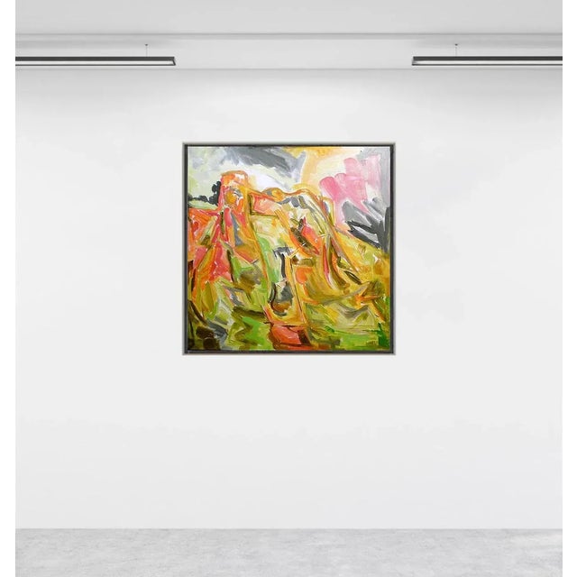 2010s "Desert Dusk" by Trixie Pitts Abstract Landscape Oil Painting For Sale - Image 5 of 12