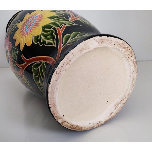 Large Early 20th Century Floral Vase For Sale In Lexington, KY - Image 6 of 10