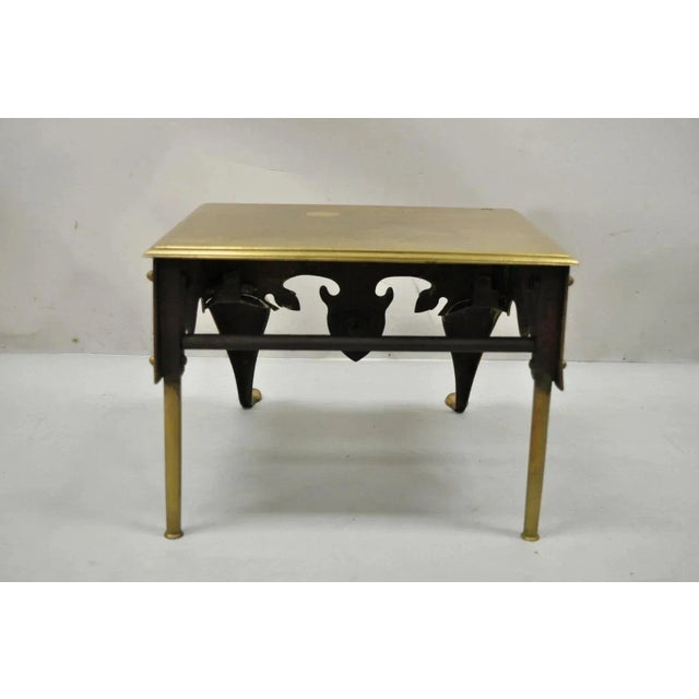 Antique English Victorian Solid Brass Footman Fireplace Trivet For Sale - Image 11 of 11