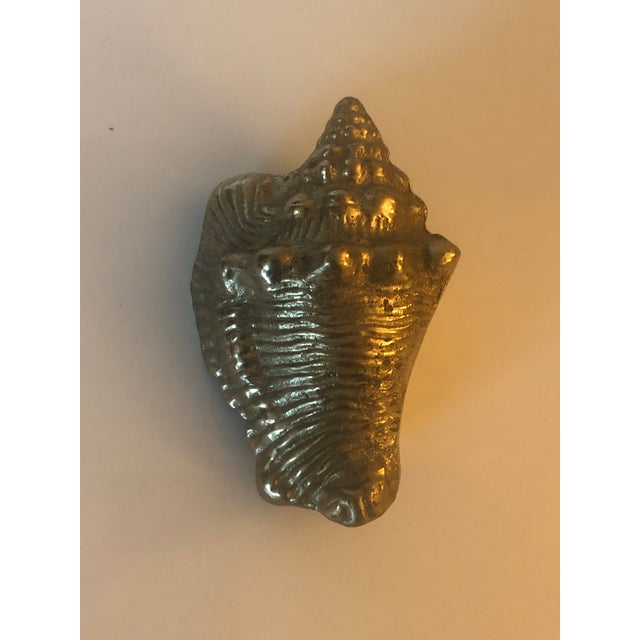 Metal 1970s Brass Conch Shell Decorative Item For Sale - Image 7 of 7