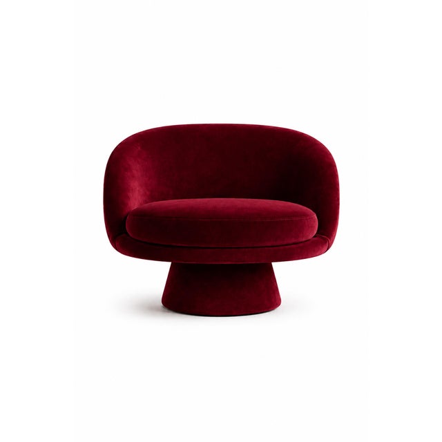 Batik Burgundy Velvet Chair by Alexandre Ligios For Sale - Image 12 of 12