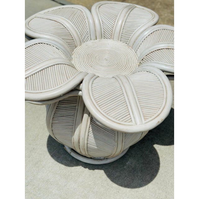 Vintage Pencil Reed Flower Table For Sale - Image 4 of 5