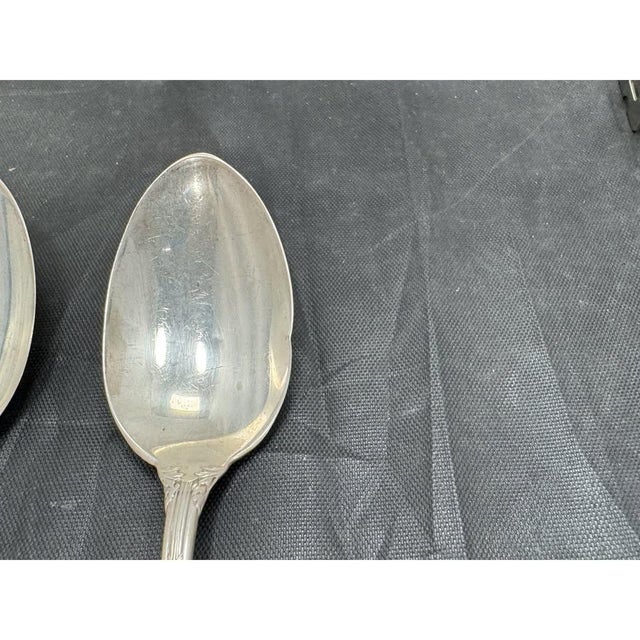 Antique Simpson, Hall, Miller & Co. Sterling Silver Tablespoons Set 4 Beautiful matching set of four (4) antique sterling...