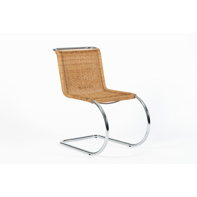Mies Van Der Rohe Mr10 Cane and Chrome Cantilever Dining Chairs for Stendig, Bauhaus Pair For Sale - Image 10 of 18